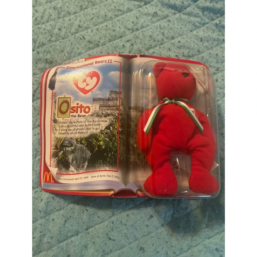 Ty Teenie Beanie Babies 2000 Osito the Bear Mexico International Bears II Sealed